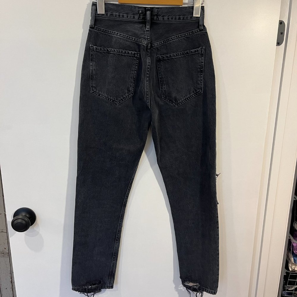 NWOT Agolde Riley High Rise Straight Crop Distressed Size 23 - Picture 7 of 10